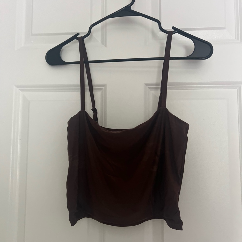 Aerie Dark Brown Smoothez Tank